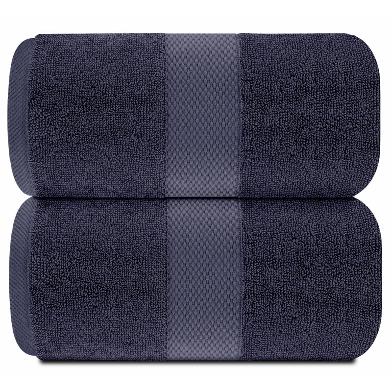 Drap de bain 100% coton Aldemar, Bleu marine