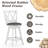 Havant Swivel Upholstered Stool with Solid Wood Frame-1700806445-1700806447