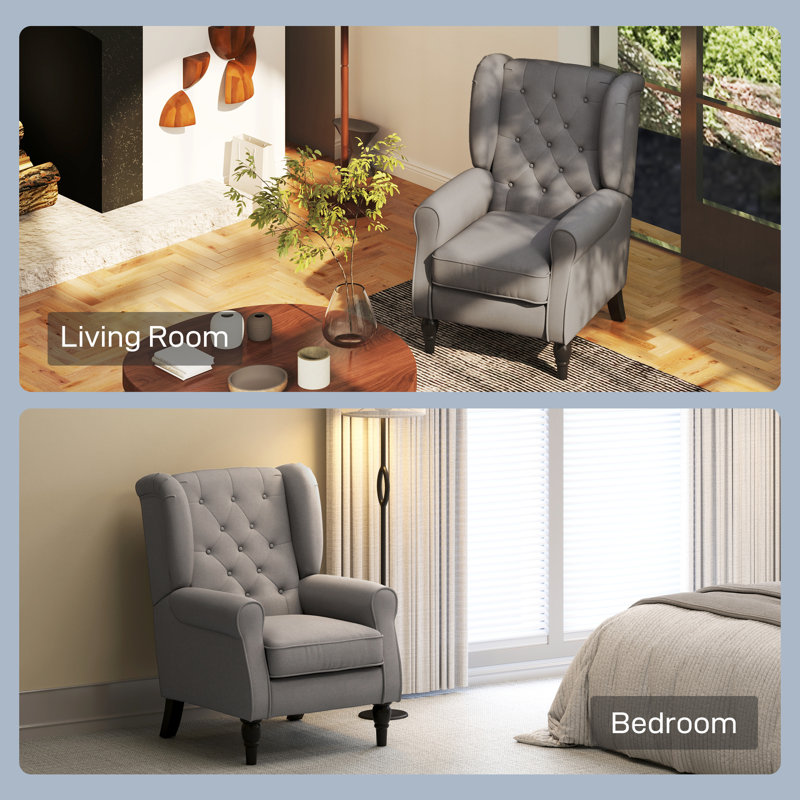 Crisbel Upholstered Armchair, Grey