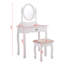 Ensemble de coiffeuse avec tabouret et miroir