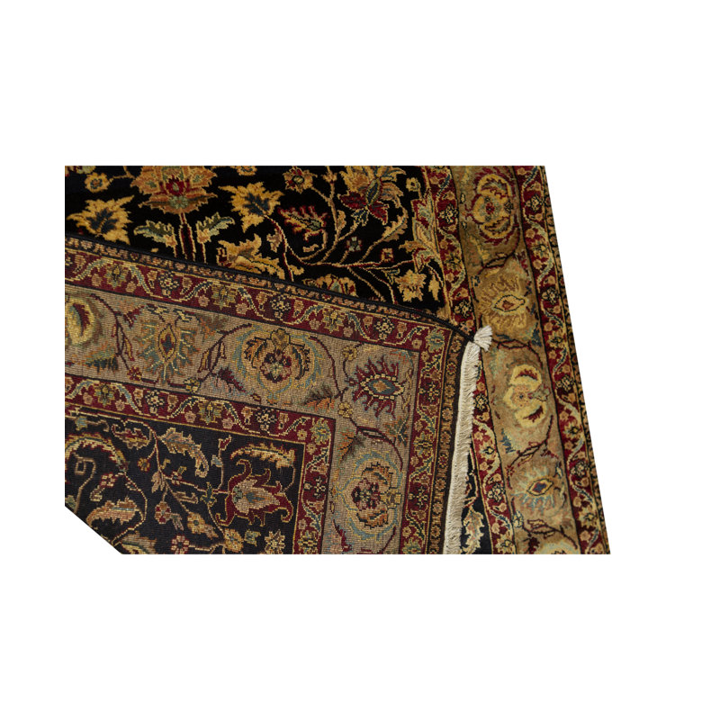 Tapis bleu de haute qualité noué à la main