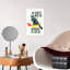 Approuvé par le chat, art mural abstrait contemporain fantaisiste-306130595