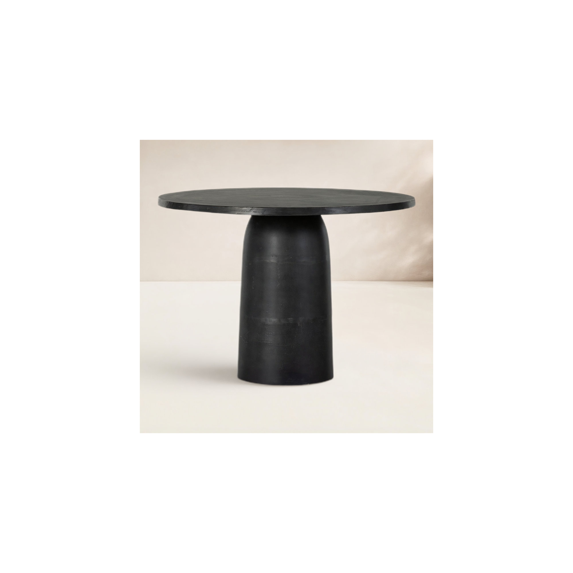 Gali 41.75'' Metal Outdoor Dining Table, Black
