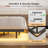 Floating Bed Frame with LED Lights Metal Slats Underbed Storage Space No Box Spring-628827336