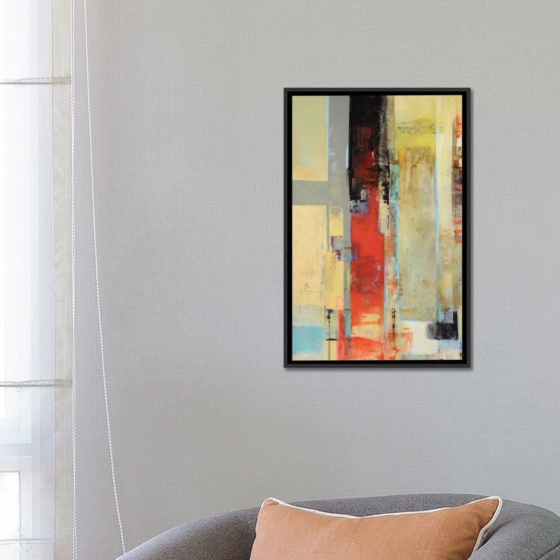 «30 Series Vertigo», peinture sur toile tendue, H 26 po x l 18 po x P 1,5 po, Toile encadrée noire, Pas de tapis