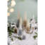 Ombre - arbres - H 13,4 po - ensemble de 4 - blanc / argent