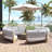 8-Piece Farmhouse Curved Modular Outdoor Patio Sectional Sofa Set with Coffee Table
