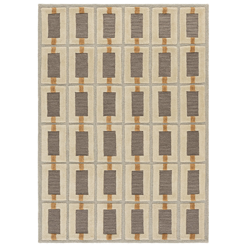 Genre: 751% touffeté à la main 80% laine; Tapis géométrique 20% coton, Rectangle 8' x 10'