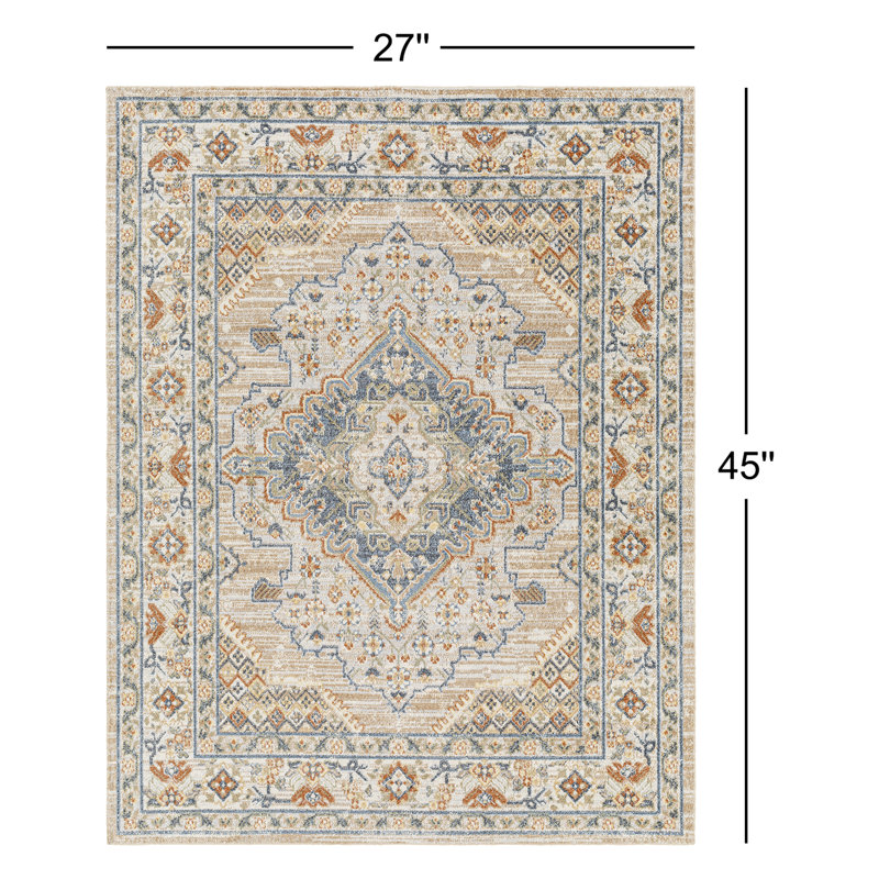 Benbow Washable Oriental Indoor Rug, Rectangle 2'3" x 3'9"