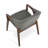 Luna Upholstered Arm Chair in Gray