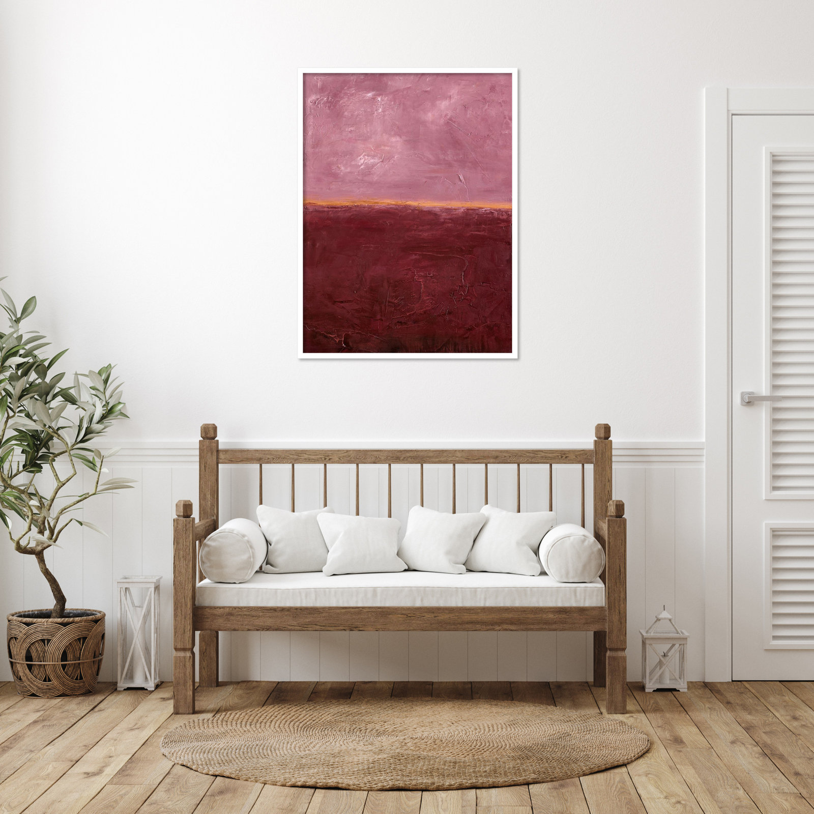 Edge Rose Print by Design Fabrikken, 41" H x 31" W, White