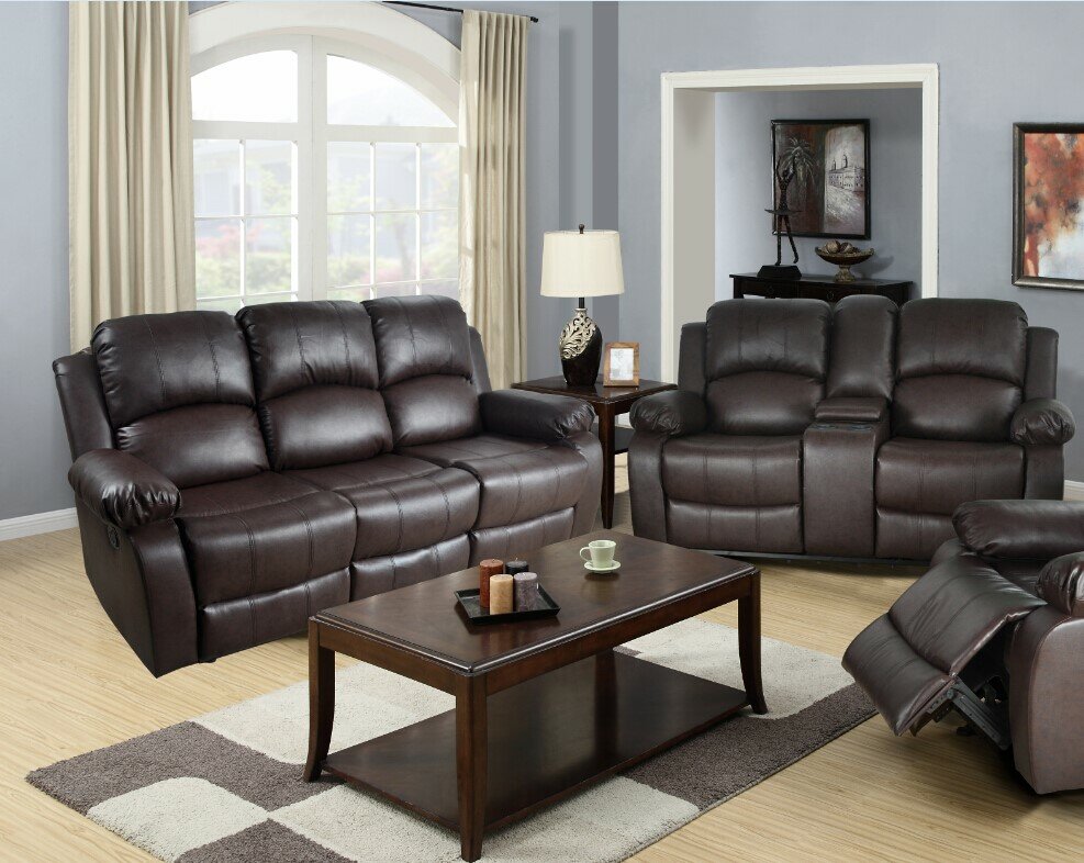 Clarine 2 Piece Faux Leather Reclining Living Room Set