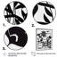 «Black and White Graphic Flowers VI», reproduction sur toile-489299097-489299096