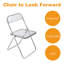 Modern Armless Chair - Grey Transparent