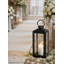 Lanterne en métal Sermont Spaces Living Fairmont, lanterne à bougie noire avec panneaux de verre, porte-bougie pilier pour décor intérieur et extérieur couvert, porche, mariage et foyer, carré 7,75 po x 22,5 po de hauteur-137252276-137252275