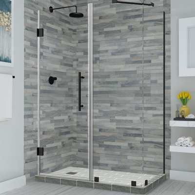 Cabine de douche rectangulaire à charnière 36 po x 72 po Bromley