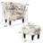 Pamplona 26" W Modern Stylish Soft and Breathable Upholstered Barrel Chair and Ottoman-1349253307