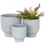 Ensemble de pots à fleurs en céramique 3 pièces Aisa-93328878-93328877