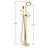 Brushed Gold Freestanding Bathtub Faucet Floor mount Tub Filler with Hand Shower