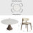Stone Round Boydton With 4/6 Premium Solid Wood Leather Upholstered Dining Chairs For Kitchen/Dining Room-1663682362-1663682361-1663007669