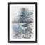 The Brooklyn Bridge in New York in Abstract - Picture Frame Drawing Print-55735954-55735958
