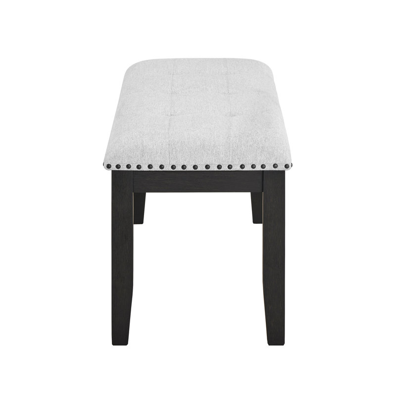 Banc de salle à manger rembourré gris clair 1pc