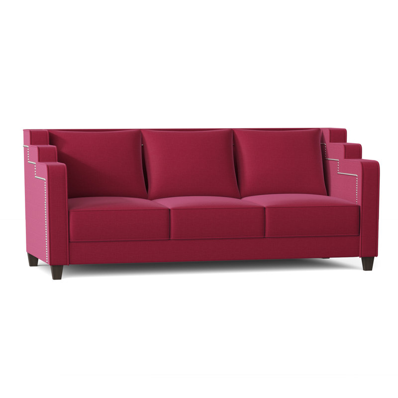 Canapé Abbey, Fuchsia Tess, Brun acajou