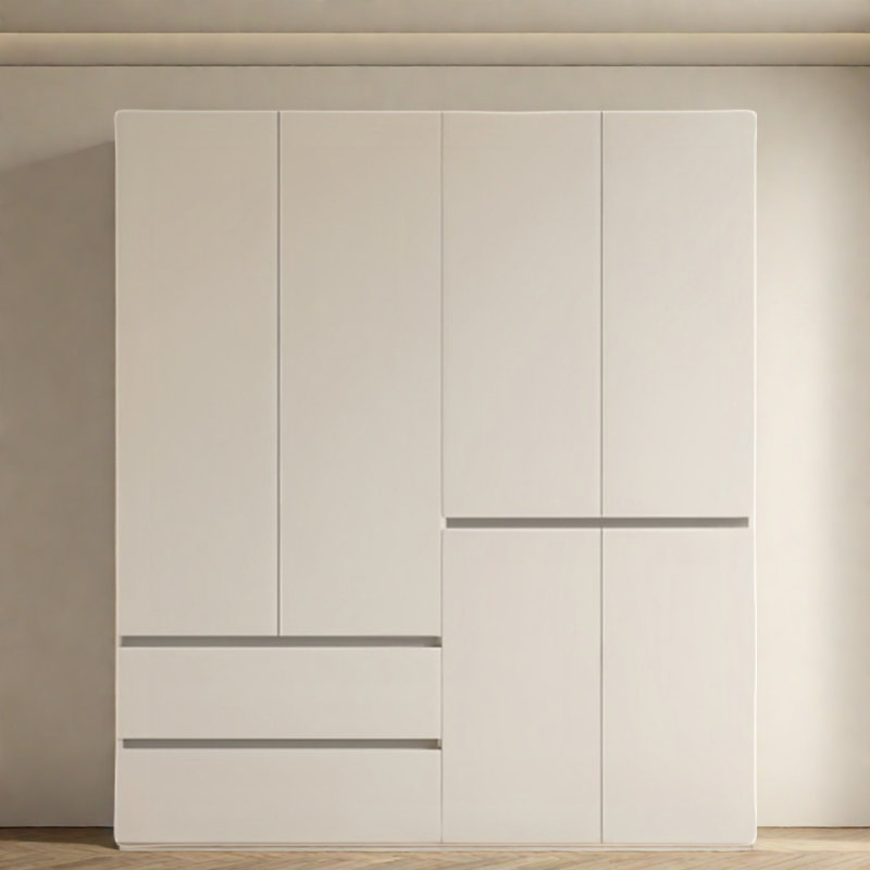 Garde-robe blanche simple et moderne