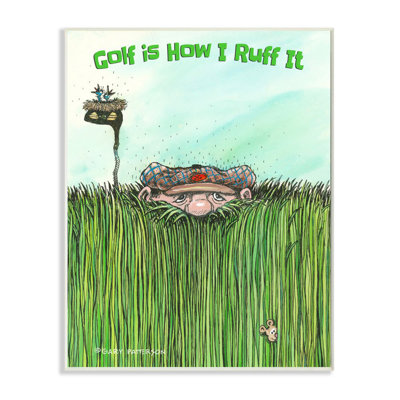 « golf is how i ruff it amusant golf drawing sports design » par gary patterson, impression sur dessin