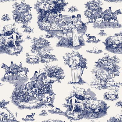 The Chase Matte Vinyl 18' L x 20.5" W Peel and Stick Wallpaper Roll