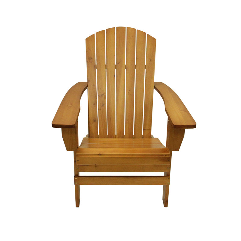 37" Outdoor Patio Adirondack Chair, Natural
