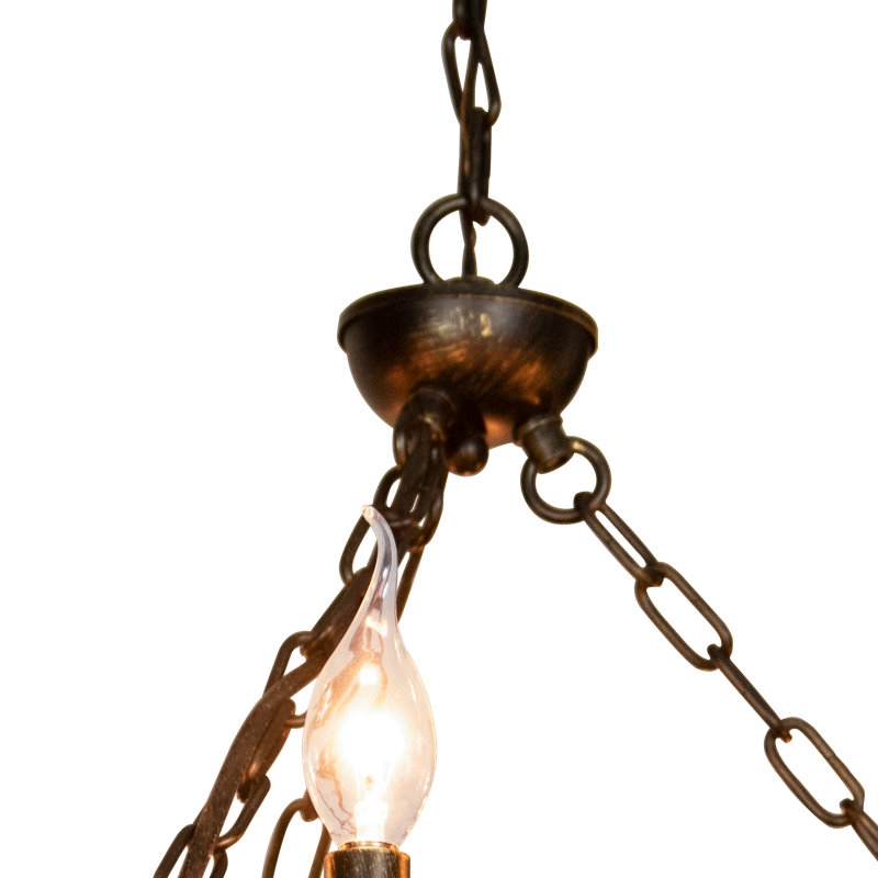 Mcleod 8 - Light Waggon Wheel Chandelier