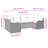 vidaXL Sofa Set with Cushion 6 pcs Black Synthetic: Poly Rattan-1409664652