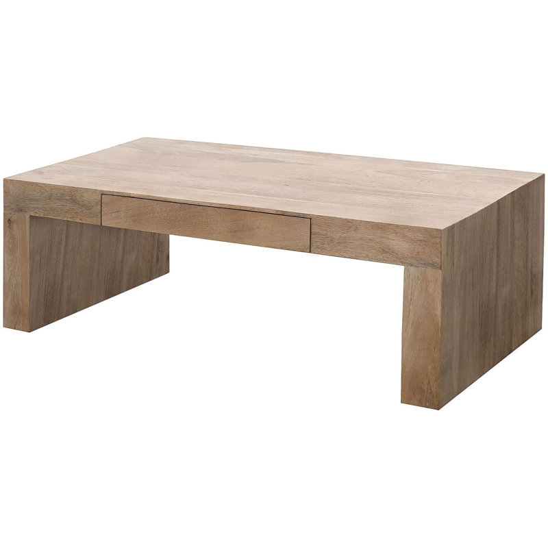 Sonora Modern Coffee Table, Light Oak