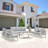 6-Piece Aluminum Patio Conversation Set With Cushions-169371543