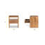 Table de chevet en bois massif 17,5 po l 17,5 po