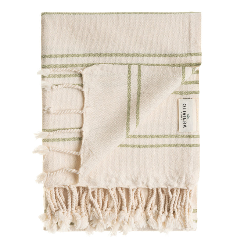 Ensemble de 4 serviettes à main en coton Heritage, Sage Green