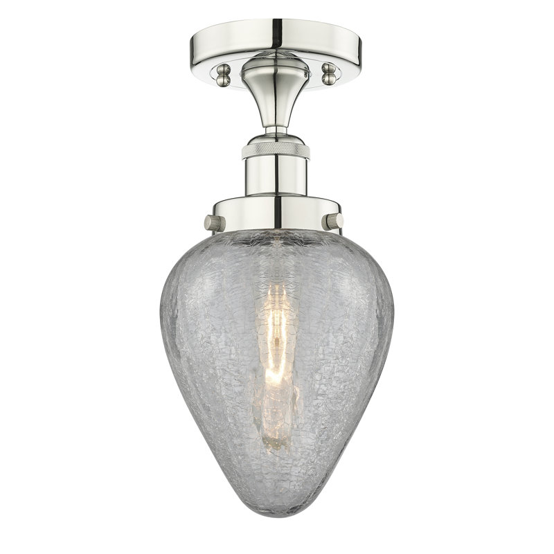 Plafonnier encastré en verre Ameet, Nickel poli