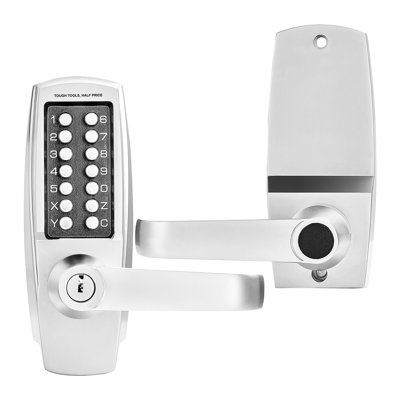 Heavy-Duty Mechanical Keyless Entry Door Lock with Push Button Keypad and Lever Handle - Weatherproof Zinc Alloy Security Deadbolt for Home, Garage & Gate