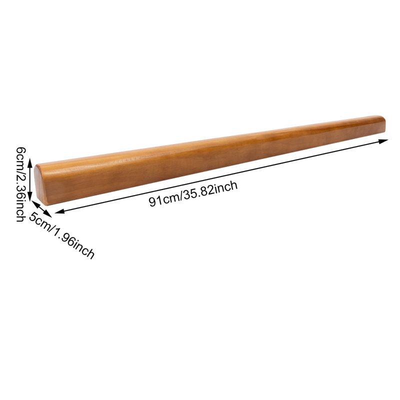 Rampes d'escalier en bois antidérapantes, L 35,43 po x H 2,36 po x P 1,96 po
