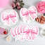 Serviettes de table roses, décorations de fête à thème, serviettes de table jetables pour fête de mariage