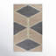 Kenyetta Geometric Hand-Loomed Jute/Sisal Area Rug in Gray/Ivory/Tan-792844668