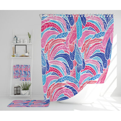 Nasheena Polyester Shower Curtain Set
