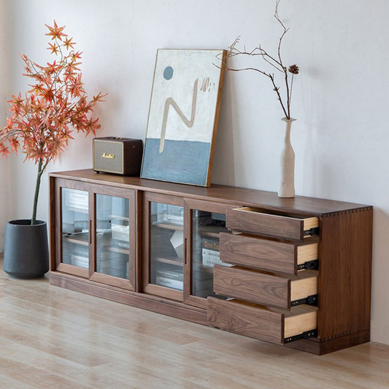 Nordic style simple storage bookcase, (3 Shelves) 25.59"H x 78.74"W x 14.17"D