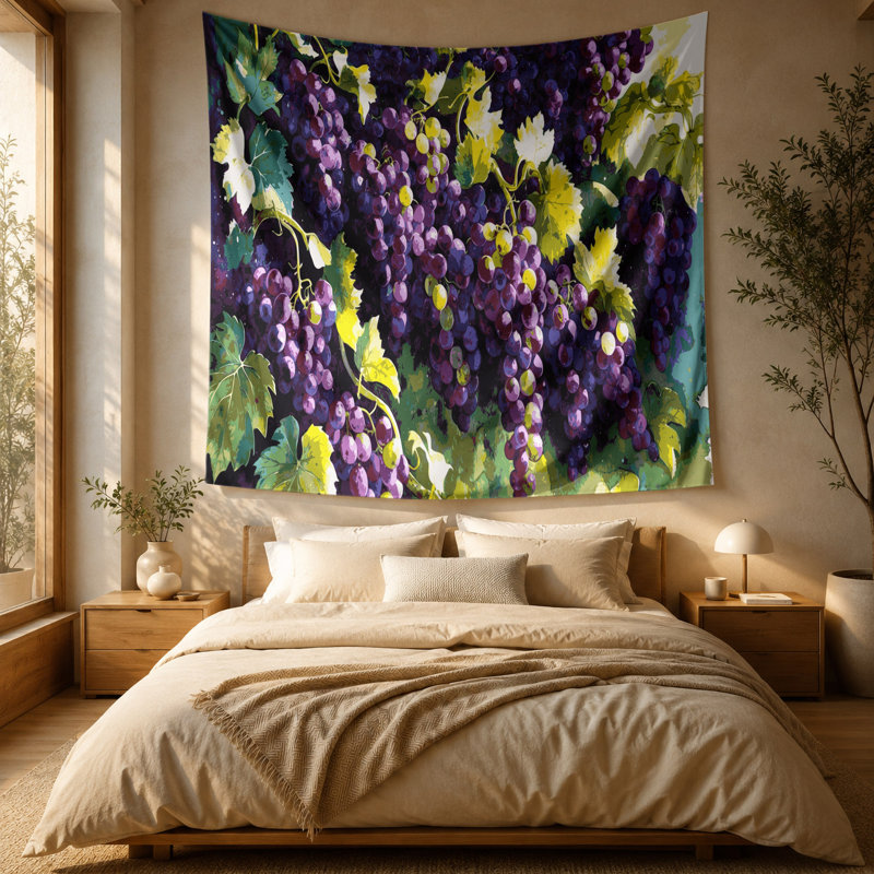 Tapisserie murale «Fruit Grape Flame Seedless», 51 po x 60 po