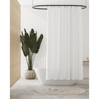 Jarosz Solid Color Recycled PEVA Shower Curtain Liner