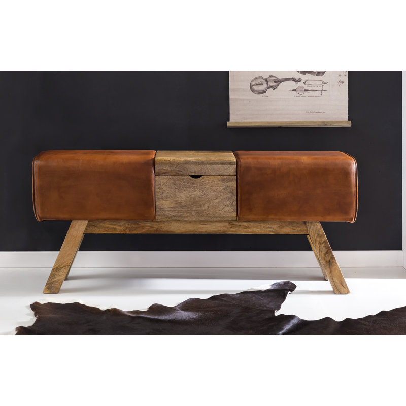 Keansburg Leather Hallway Storage Bench
