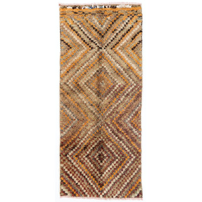Checkered Midcentury Tulu Rug in Soft Colours
