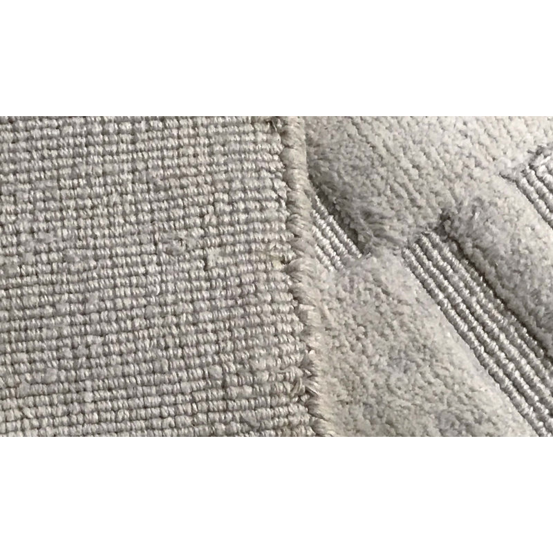 Hand-Knotted High-Quality Silver Area Rug