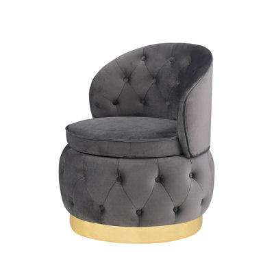 Fauteuil pivotant à 360 degrés en velours